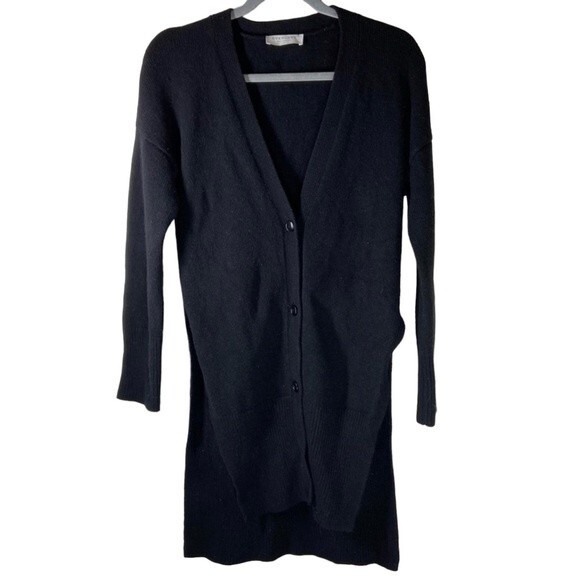 Everlane Black Cashmere Blend Long Button Front Cardigan Sweater Women’s XS - Picture 6 of 11